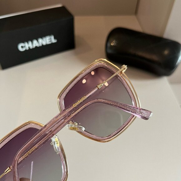 Alluring Chanel Lavender Ombré Sunglasses - Picture 3 of 8